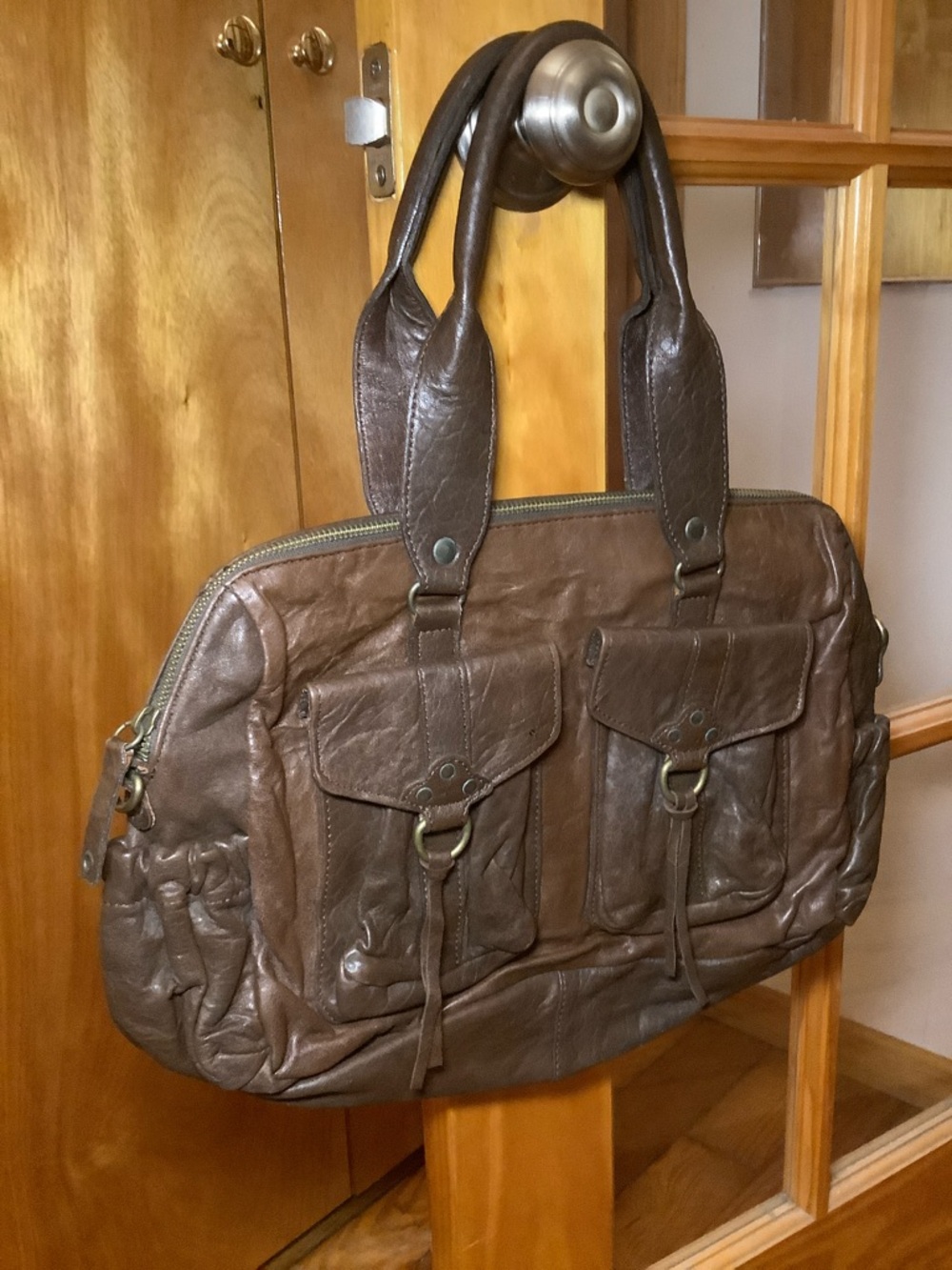 NWOT Y2K VTG Abaco Paris Leather Satchel - Picture 5 of 16